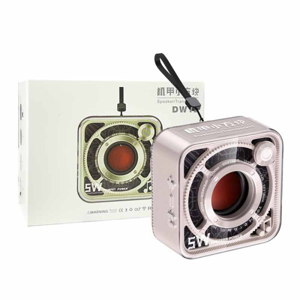Bluetooth sem fio com cordão, formato original da câmera, volume alto, portátil
