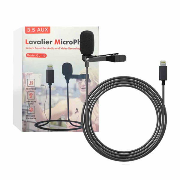 Lapel Microphone for Lightning Mobile, Excellent Sound for Audio and Video Recording