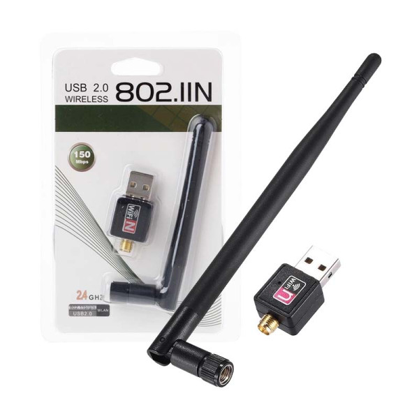 300Mbps USB 2.0 WiFi Adapter 2.4GHz Antenna USB 802.11n/g/b Wireless Network Card WiFi Receiver for PC