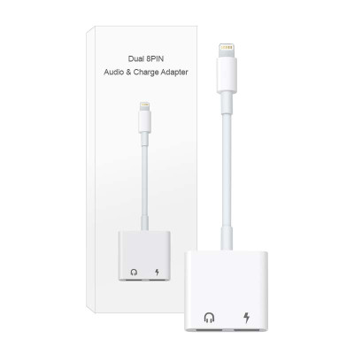 Audio Adapter + Lightning Battery Charge, Dual 8 Pin, IOS 15