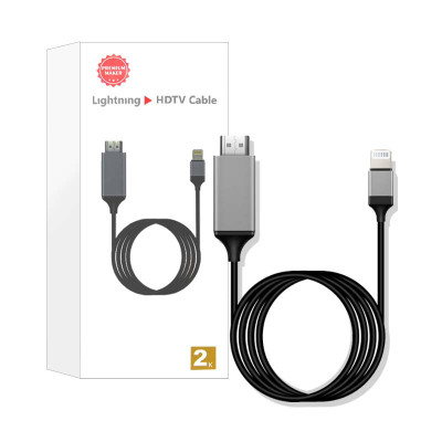 Adaptador Cable HDMI a Lightning , 2K , HDTV Cable, 1080p HD