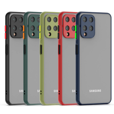 Capa fosca translúcida antiderrapante para Samsung Galaxy A22 5G / F42 5G / A22S 5G