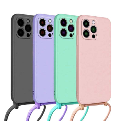 Funda con Cuerda para iPhone 7 Plus / 8 Plus con Protección Anticaída, TPU Suave Silicona