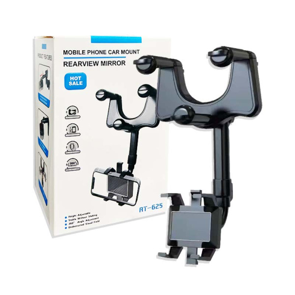 Car Mobile Holder for Rearview Mirror 360 ° Retractable Rotation