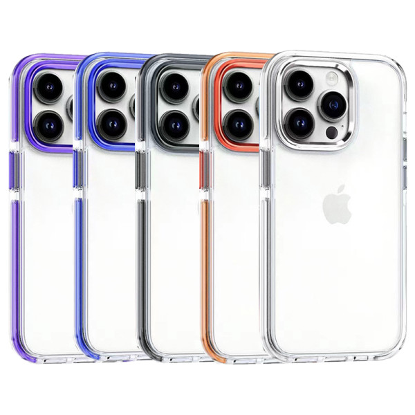 Funda Transparente Aluminio Doble Color Para iPhone 11 Pro max
