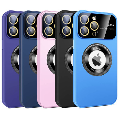 Funda Silicona Premiun Camara Metalizado con Lupa y Mgasafe Para iPhone 13