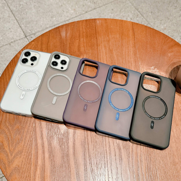 Funda Semitransparente de Color Metacrilato con Magsafe Para iPhone 14 Plus