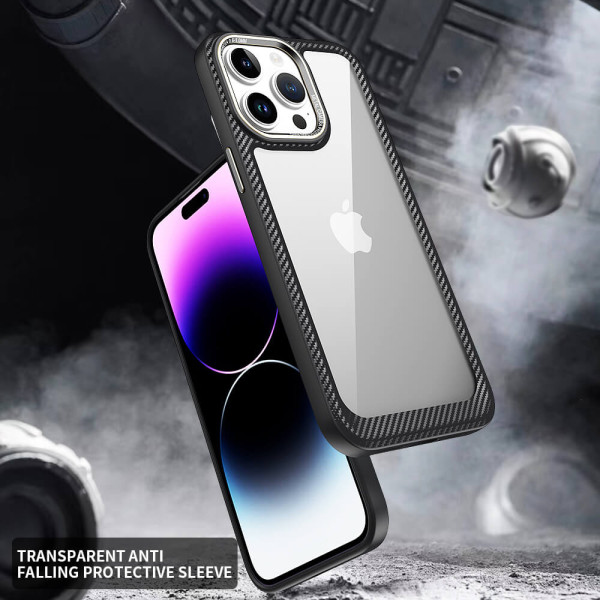Funda Transparente Con Marco y Esquina de Carbono Para iPhone 12 Pro
