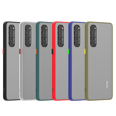 Capa fosca translúcida antiderrapante para Oppo Reno 3 / Find X2 Lite