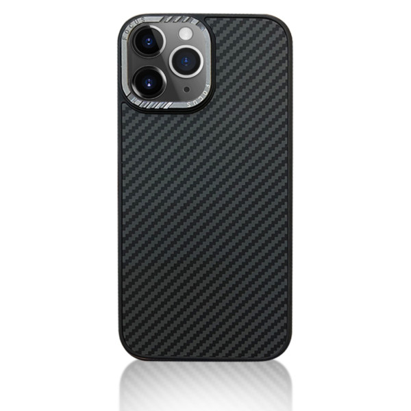 Funda Fibra Carbono con Marco Metal de Calidad para iPhone 13