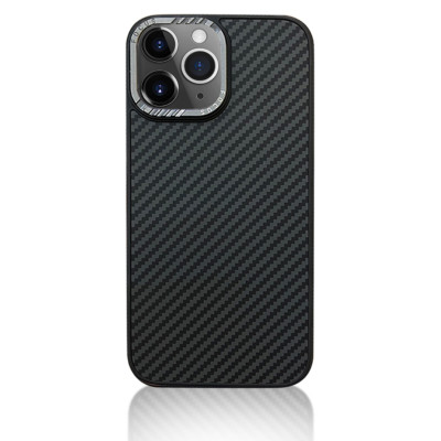 Funda Fibra Carbono con Marco Metal de Calidad para iPhone 11 Pro Max