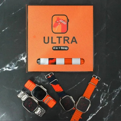 Smart Watch Reloj Inteligente Watch 8 Ultra 4 en 1 con carga Inalámbrica, Movimiento, Frecuencia cardíaca,IP67