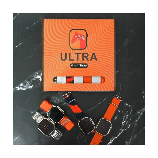 Smart Watch Reloj Inteligente Watch 8 Ultra 4 en 1 con carga Inalámbrica, Movimiento, Frecuencia cardíaca,IP67