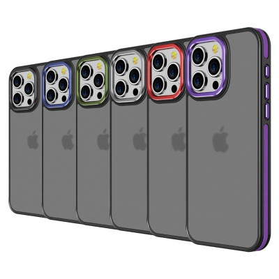 Funda Semitransparente BUFAN Con Marco Metal para iPhone 11