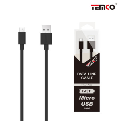 Cable Basico Micro Usb V8 5 Pin 1A de 1M en Negro