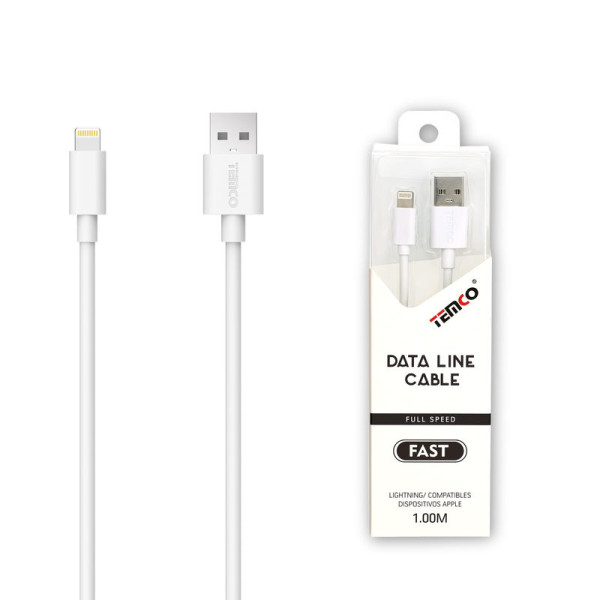 Cable USB a Basico Lithning en TPE 1A de 1M en Blanco