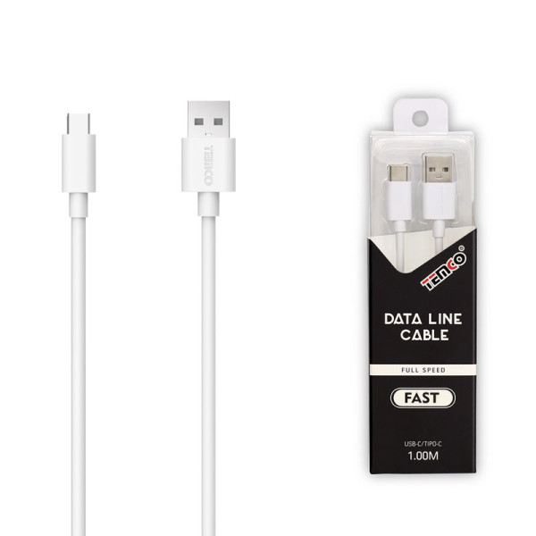 Cable USB a Basico Type-C en TPE 1A de 1M en Blanco
