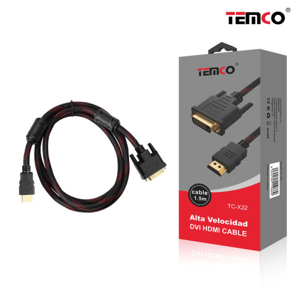 Cable HDMI a DVI en 1.5M