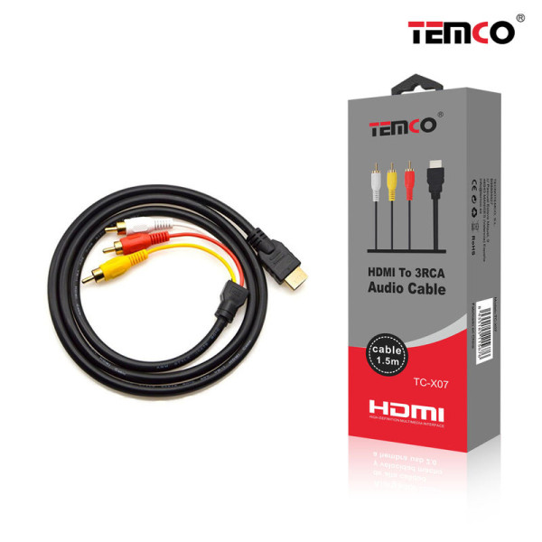 Cable HDMI a 3 RCA Audio en 1.5M