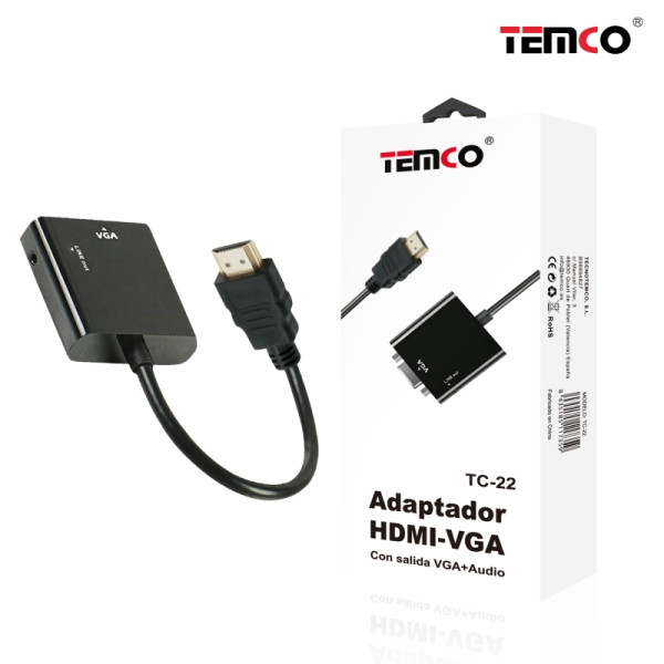 Cable Adaptador HDMI A VGA de 0.26M