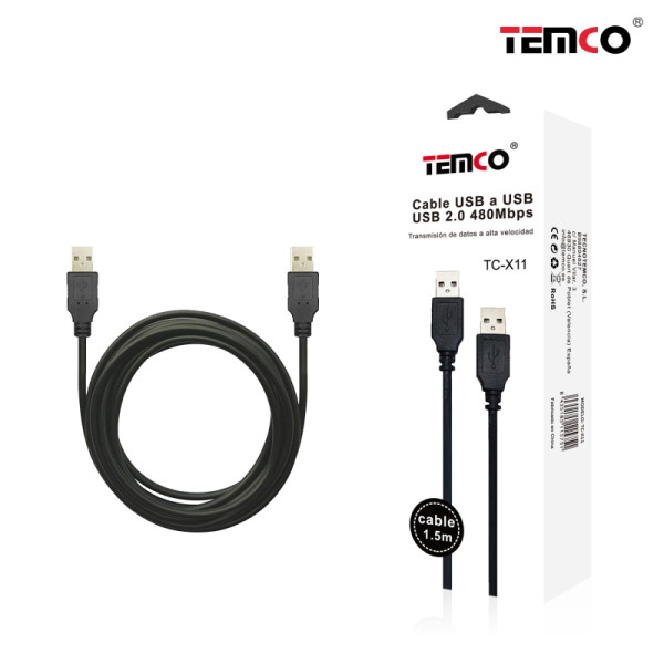 Cable USB Macho a Macho en 1.5M