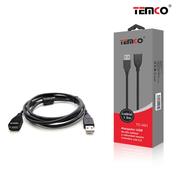 Cable Alargador USB Macho a Hembra 1.5M