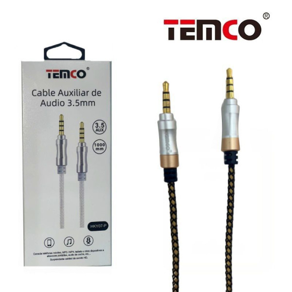 Cable Auxiliar de Audio 3.5MM Plateado
