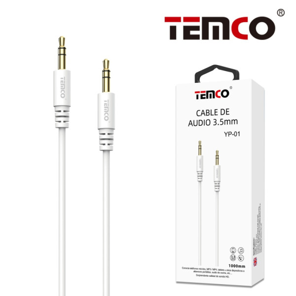 Cable Audio 3.5MM Macho a Macho en Blanco