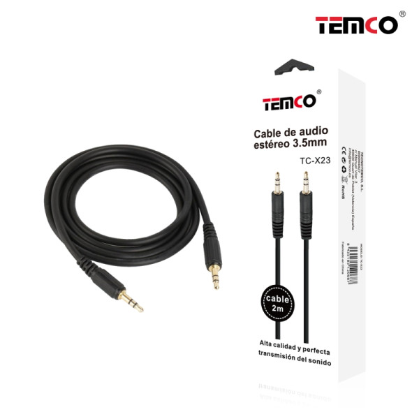 Cable Audio 3.5MM Macho a Macho en 2M