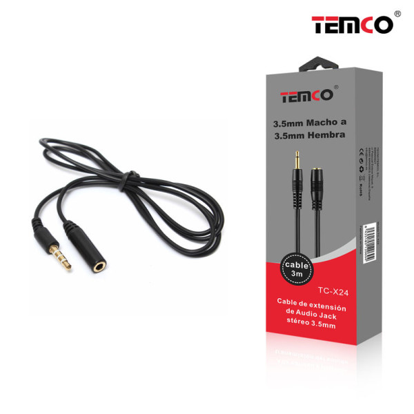 Cable Audio 3.5MM Macho a Hembra en 3M