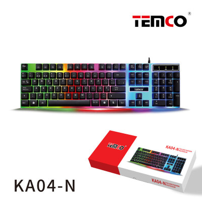 Teclado con Luces Multicolor en Negro