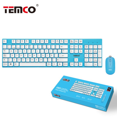 Kit Teclado y Raton Inalambrico en Azul