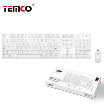 Kit Teclado y Raton Inalambrico en Blanco