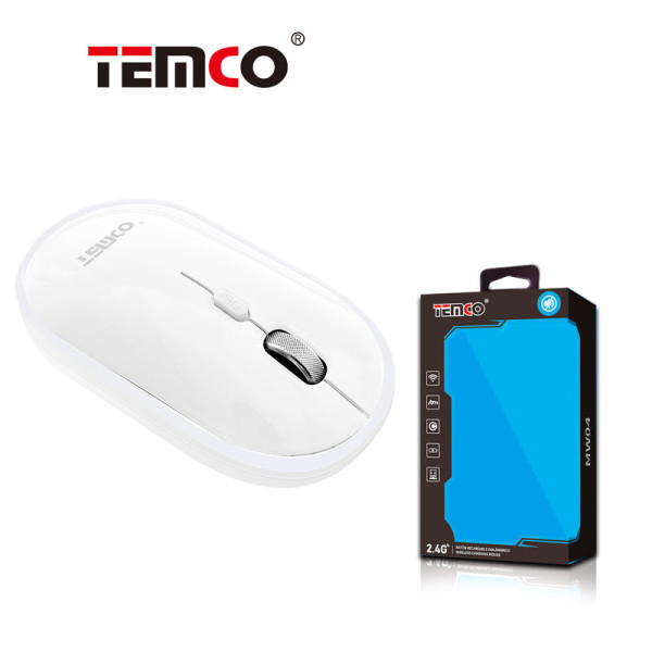 Raton Inalambrico Recargable Version Mudo Blanco