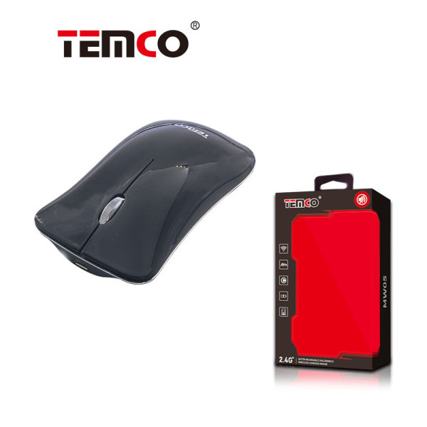 Raton Inalambrico Recargable Version Mudo Negro Stilo 2