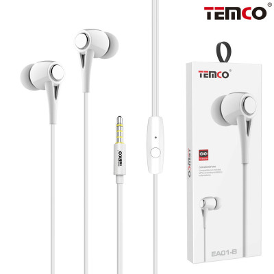 Auriculares Jack 3.5mm Intrauditivos con Microfono en Blanco