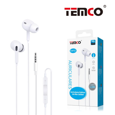 Auriculares Jack 3.5mm Intrauditivos con Microfono en Blanco Stilo 6