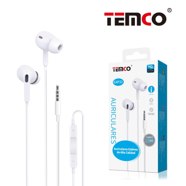 Auriculares Jack 3.5mm Intrauditivos con Microfono en Blanco Stilo 6