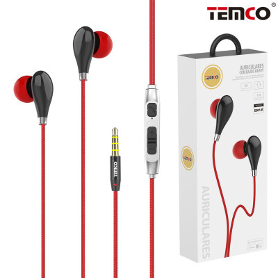 Auriculares Jack 3.5mm Intrauditivos con Microfono en Rojo Stilo 7