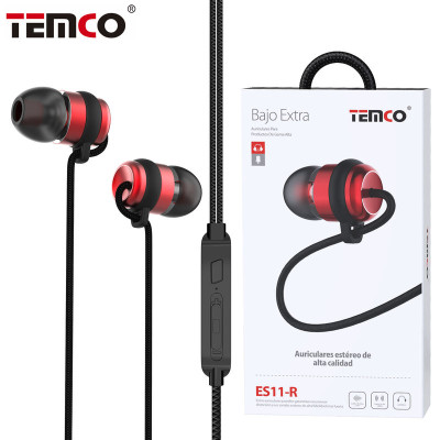 Auriculares Jack 3.5mm Intrauditivos con Microfono en Rojo Stilo 11