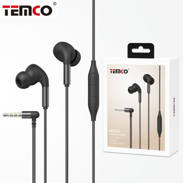 Auriculares Jack 3.5mm Intrauditivos con Microfono en Gris Stilo 12