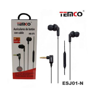 Auriculares Jack 3.5mm Intrauditivos con Microfono en Negro Stilo 13