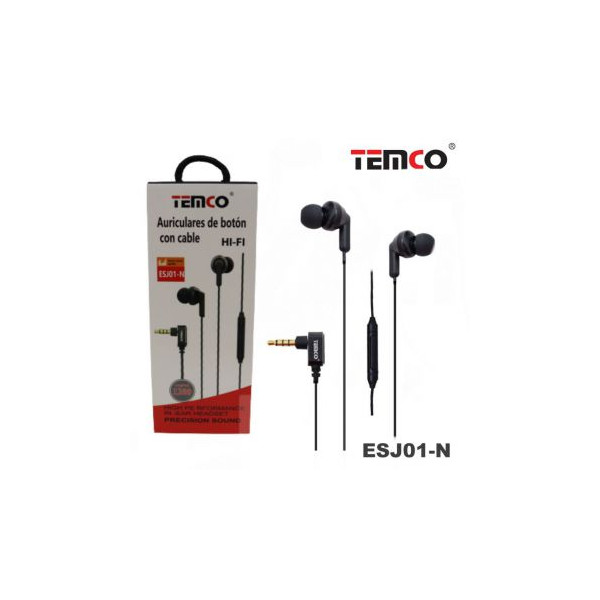Auriculares Jack 3.5mm Intrauditivos con Microfono en Negro Stilo 13