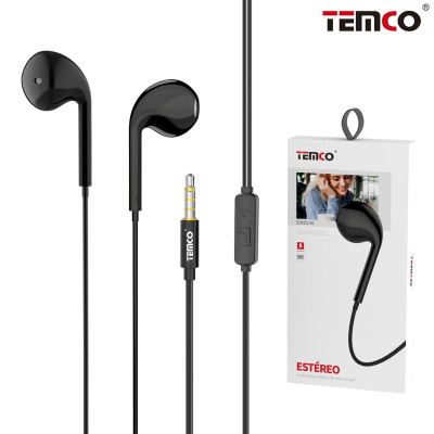 Auriculares Jack 3.5mm con Microfono en Negro