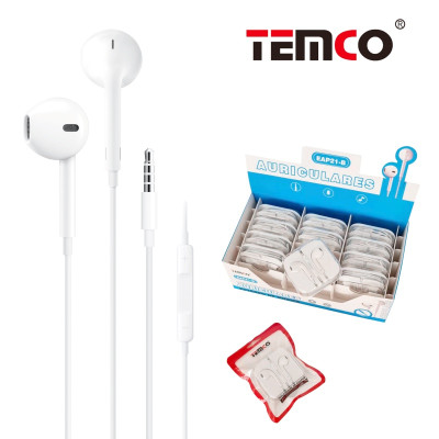 Auriculares Jack 3.5mm con Microfono en Blanco EAP21-B