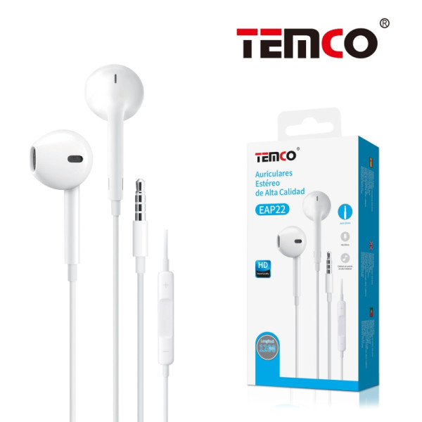 Auriculares Jack 3.5mm con Microfono en Blanco Stilo 5