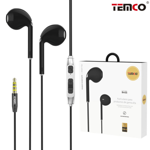 Auriculares Jack 3.5mm con Microfono en Negro Stilo 8