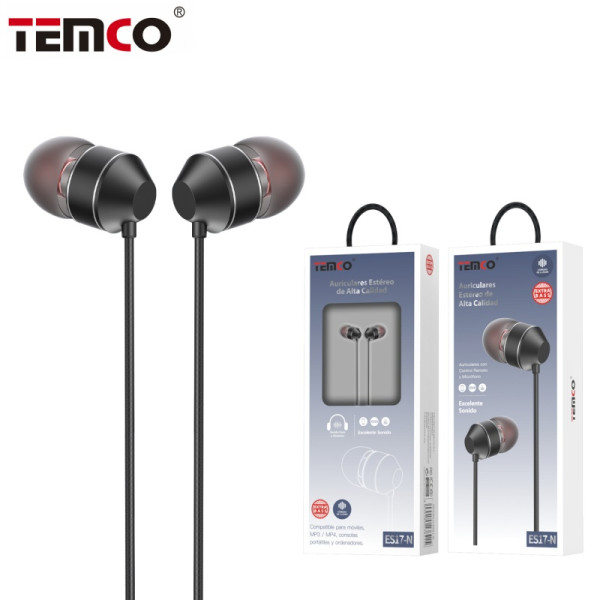 Auriculares Jack 3.5mm con Microfono en Negro Stilo 10