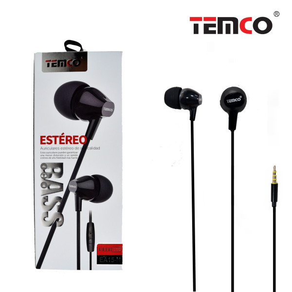 Auriculares Jack 3.5mm con Microfono en Negro Stilo 13