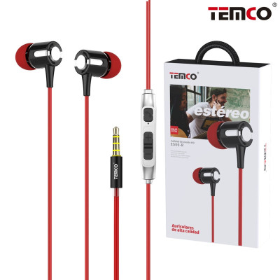 Auriculares Jack 3.5mm Intrauditivos Metal con Microfono en Rojo Stilo 2
